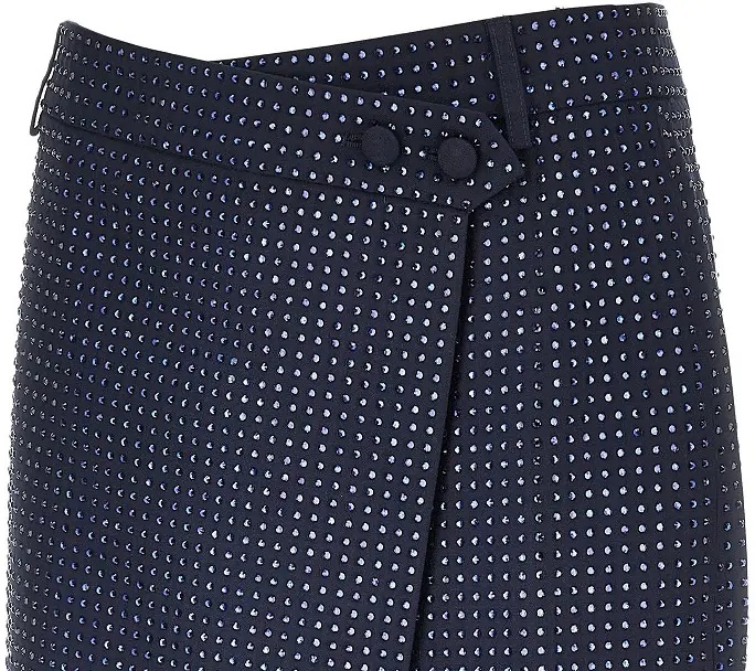 Fusta Gabardine mini skirt with rhinestones - Img 2