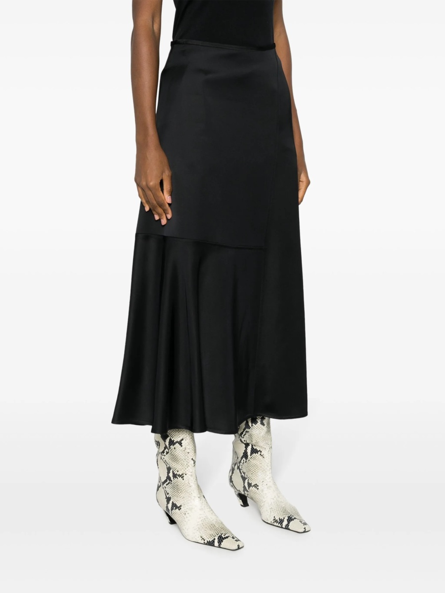 Fusta Jil Sander neagra din matase si vascoza - Img 3