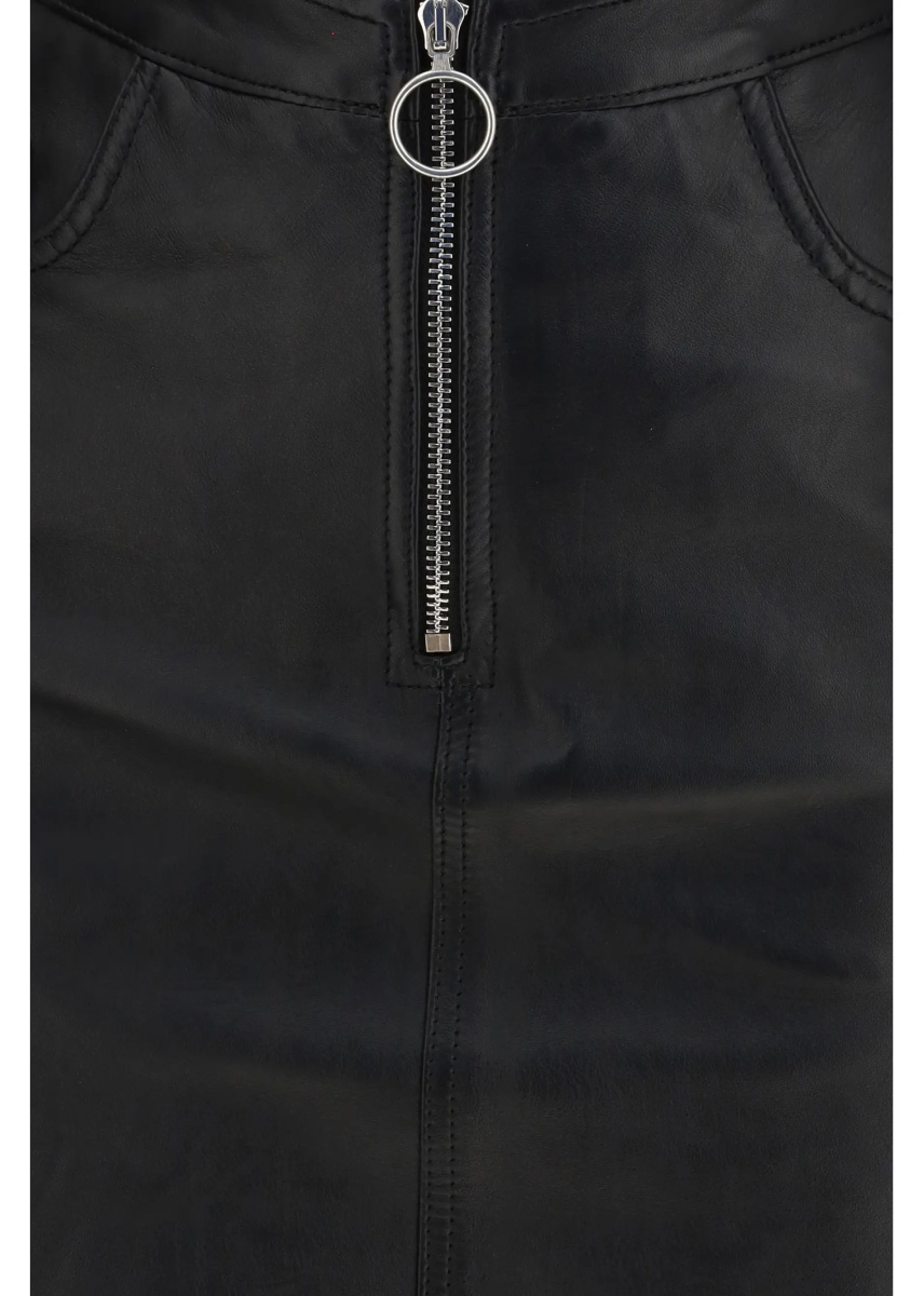 Fusta Leather mini Skirt with zip - Img 3