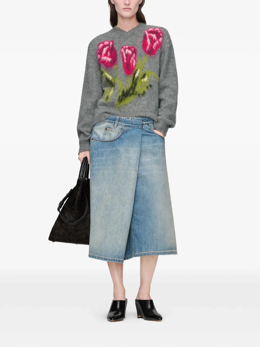 Fusta Maison Margiela albastra din denim - Img 4