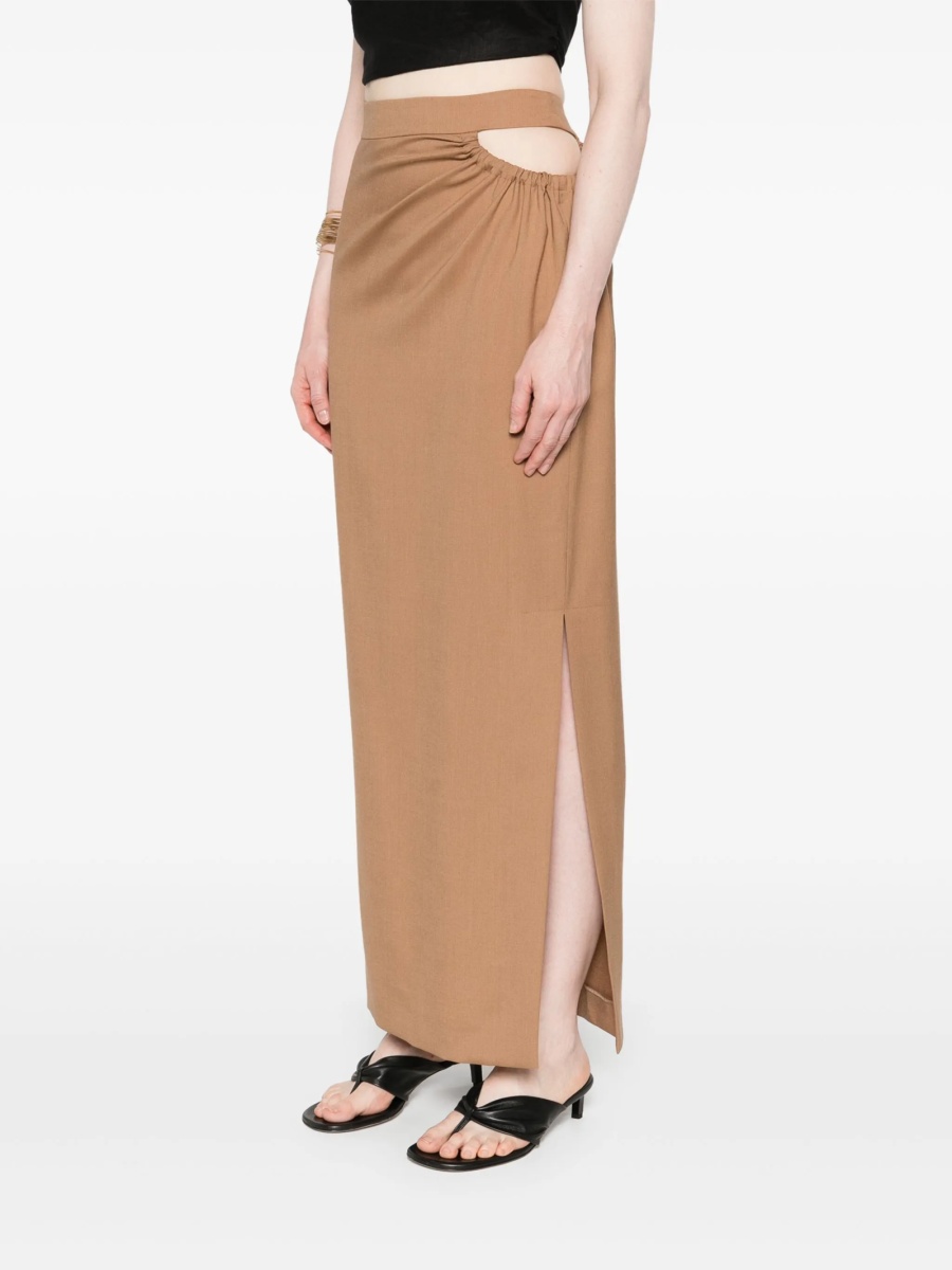 Fusta Max Mara maro din lana si mohair - Img 3