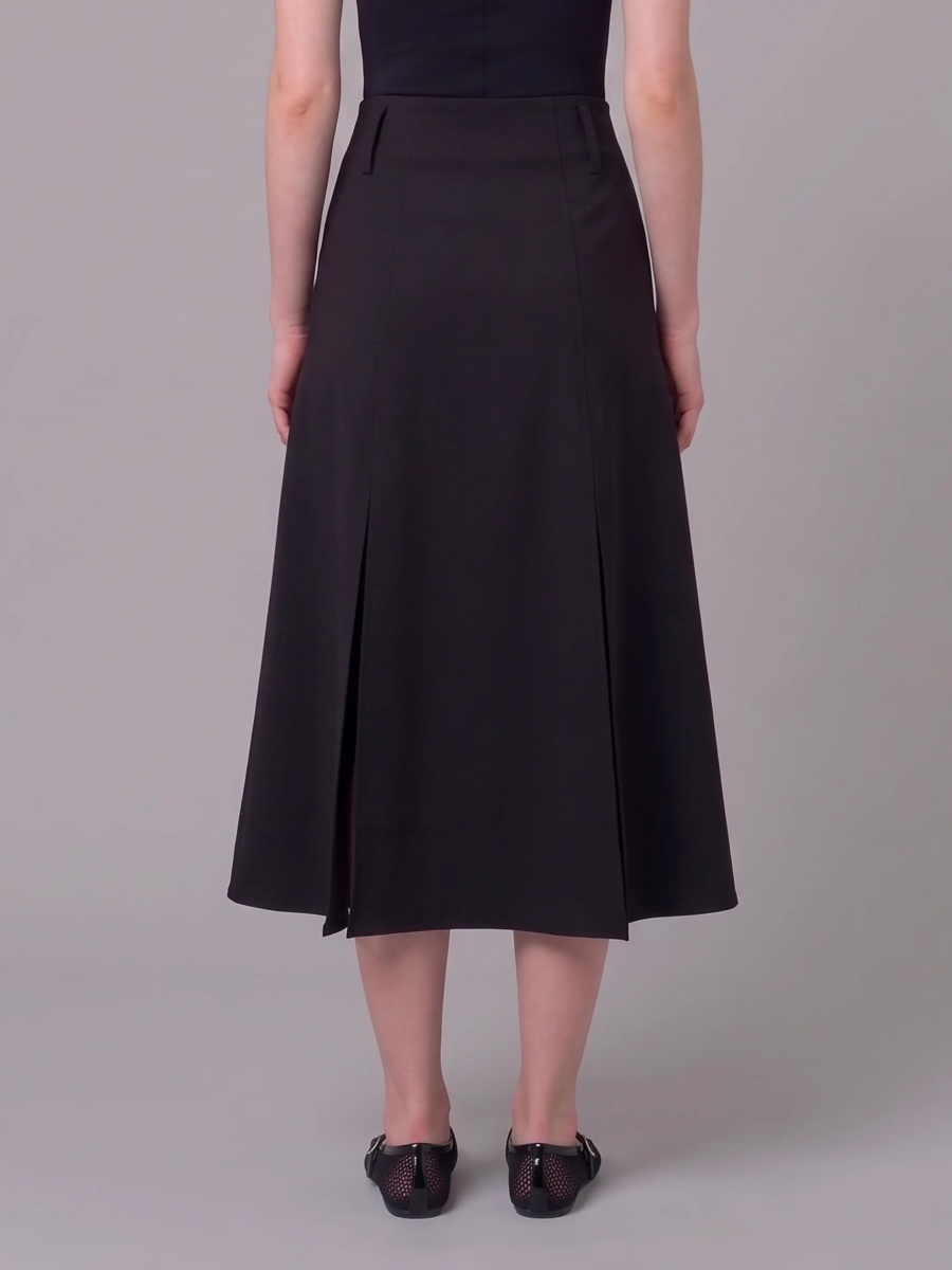 Fusta Midi Panel Skirt In Double Crepe - Img 3