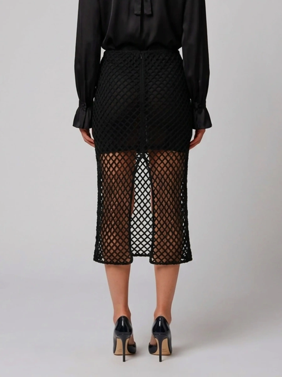 Fusta Pencil Skirt In Mesh - Img 3