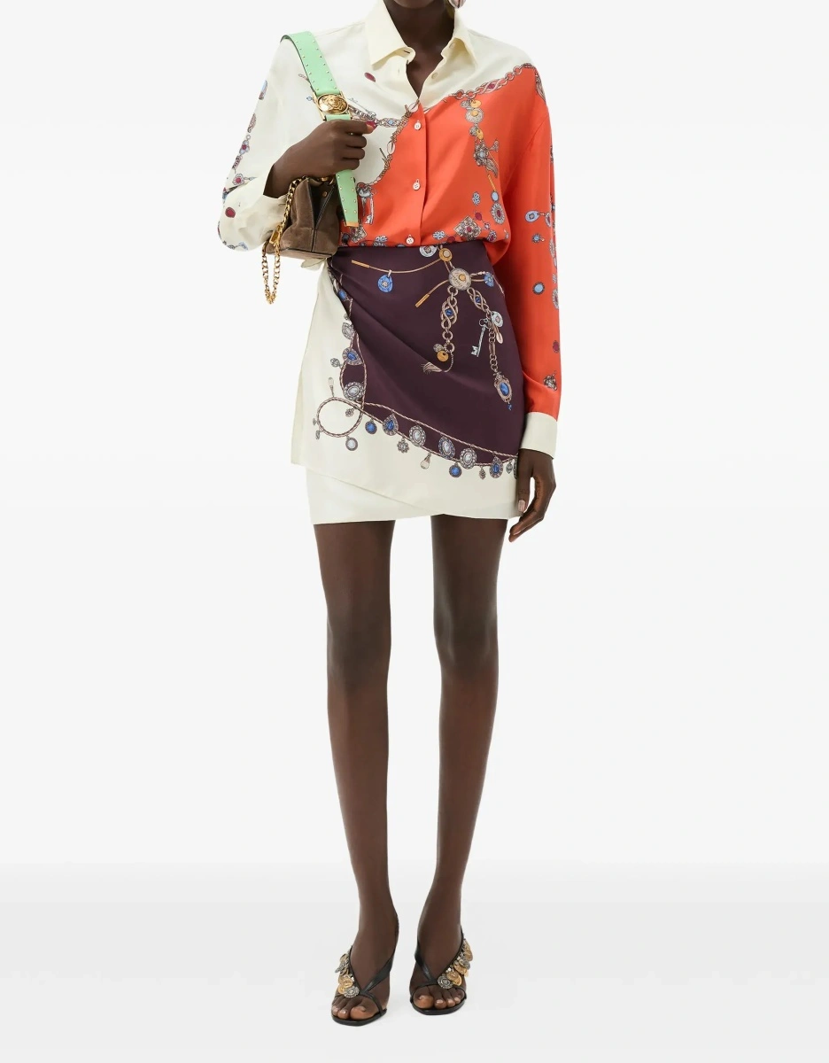 Fusta Printed silk twill Mini Skirt - Img 4