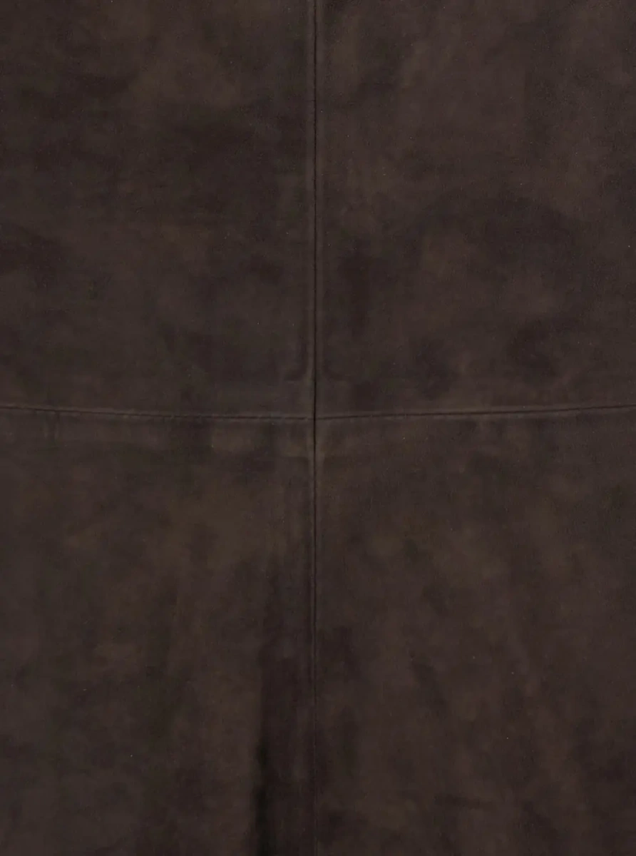 Fusta 'S MAXMARA SMMFIORIRE brown lamb suede skirt for women - Img 3