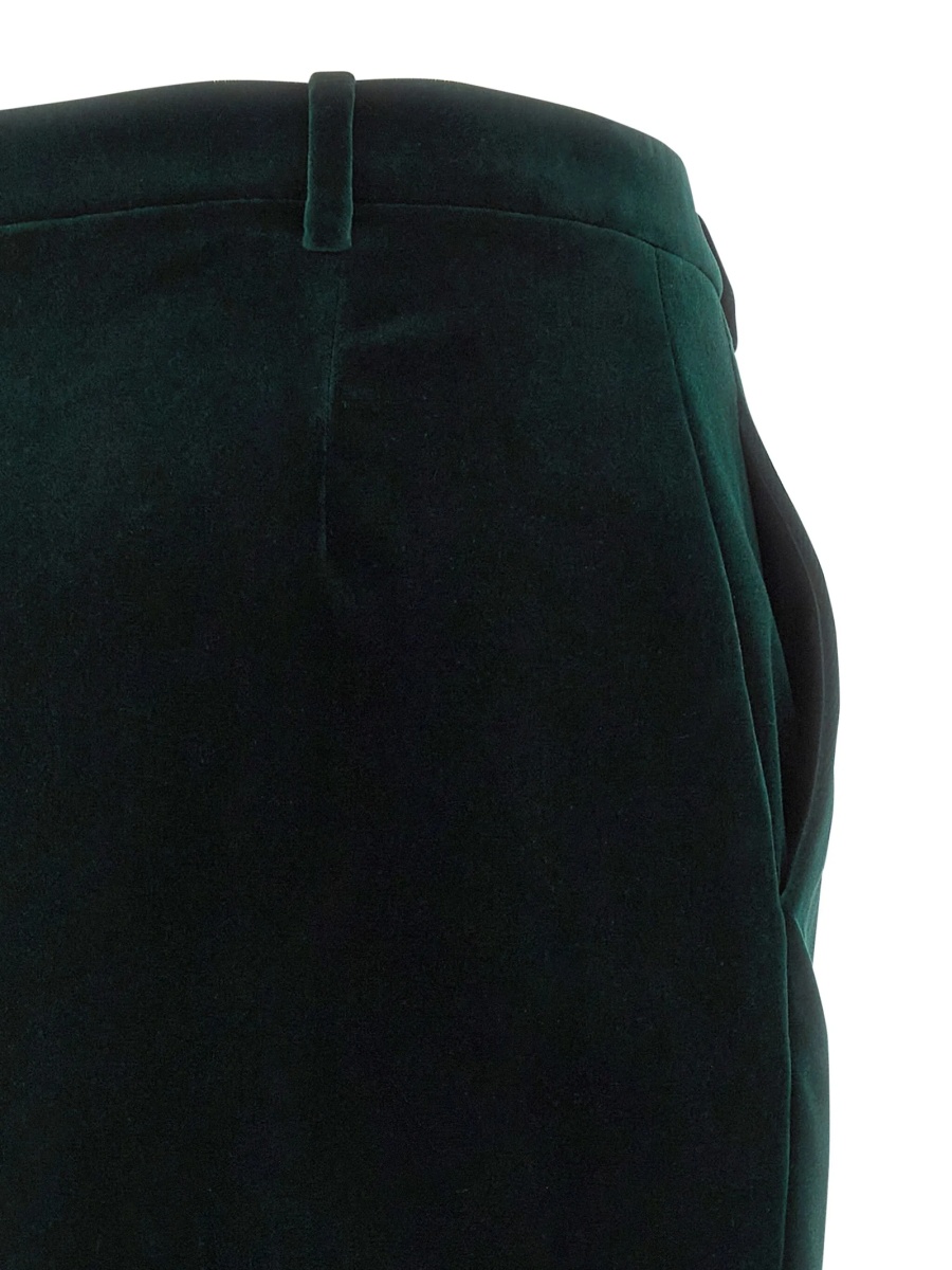 Fusta Saint Laurent verde din bumbac - Img 4