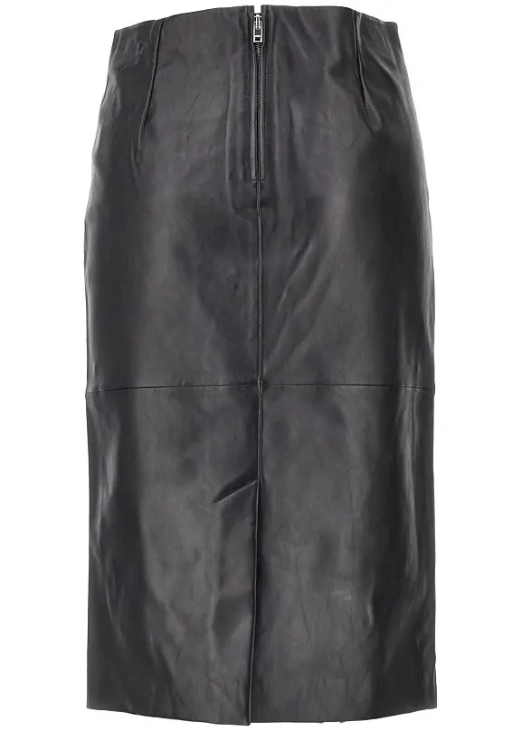 Fusta 'Tuline' leather midi skirt - Img 3