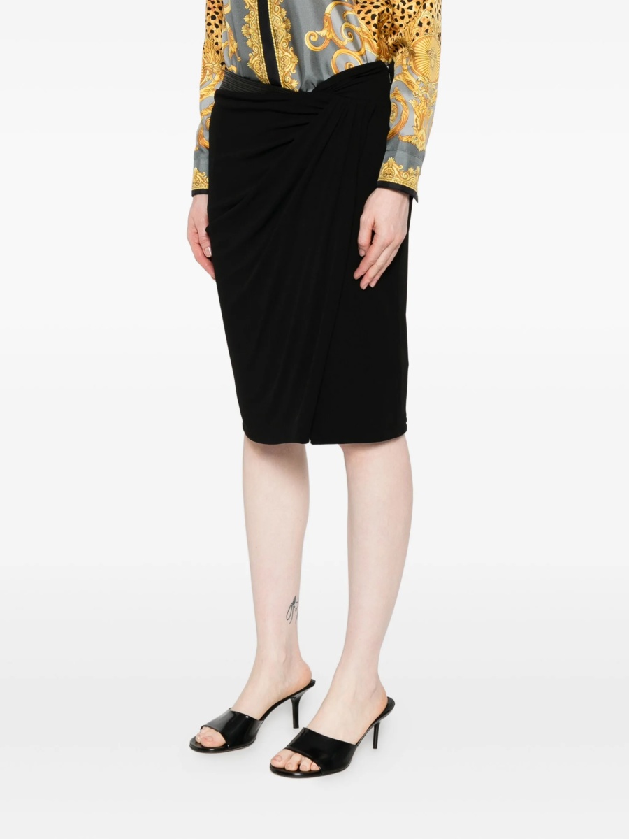 Fusta Versace neagra din elastan si vascoza - Img 3
