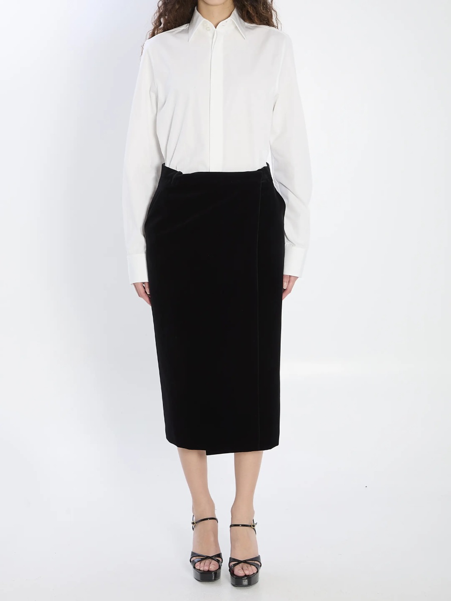 Fusta Wrap Skirt In Velvet - Img 5