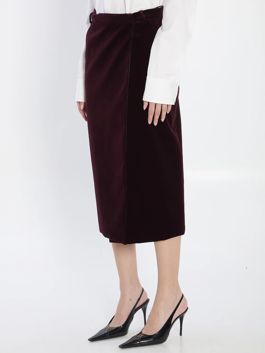 Fusta Wrap Skirt In Velvet - Img 2