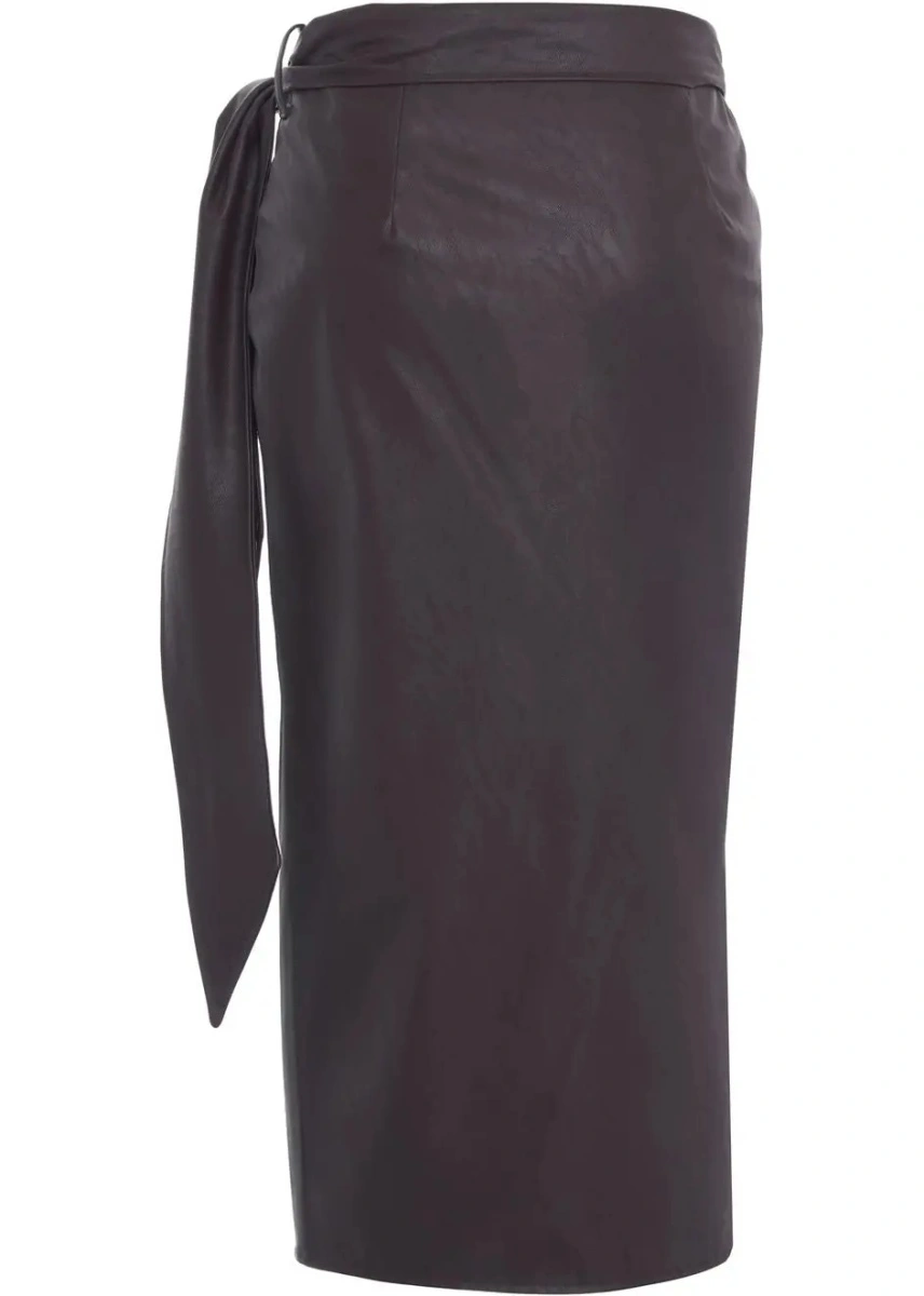 Fuste Midi skirt in leather look - Img 4