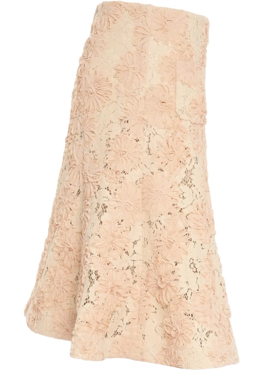 Fuste Midi skirt with floral pattern - Img 5