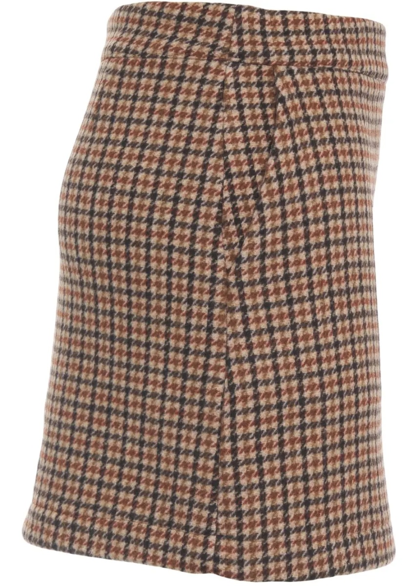 Fuste Mini skirt with checked pattern - Img 2