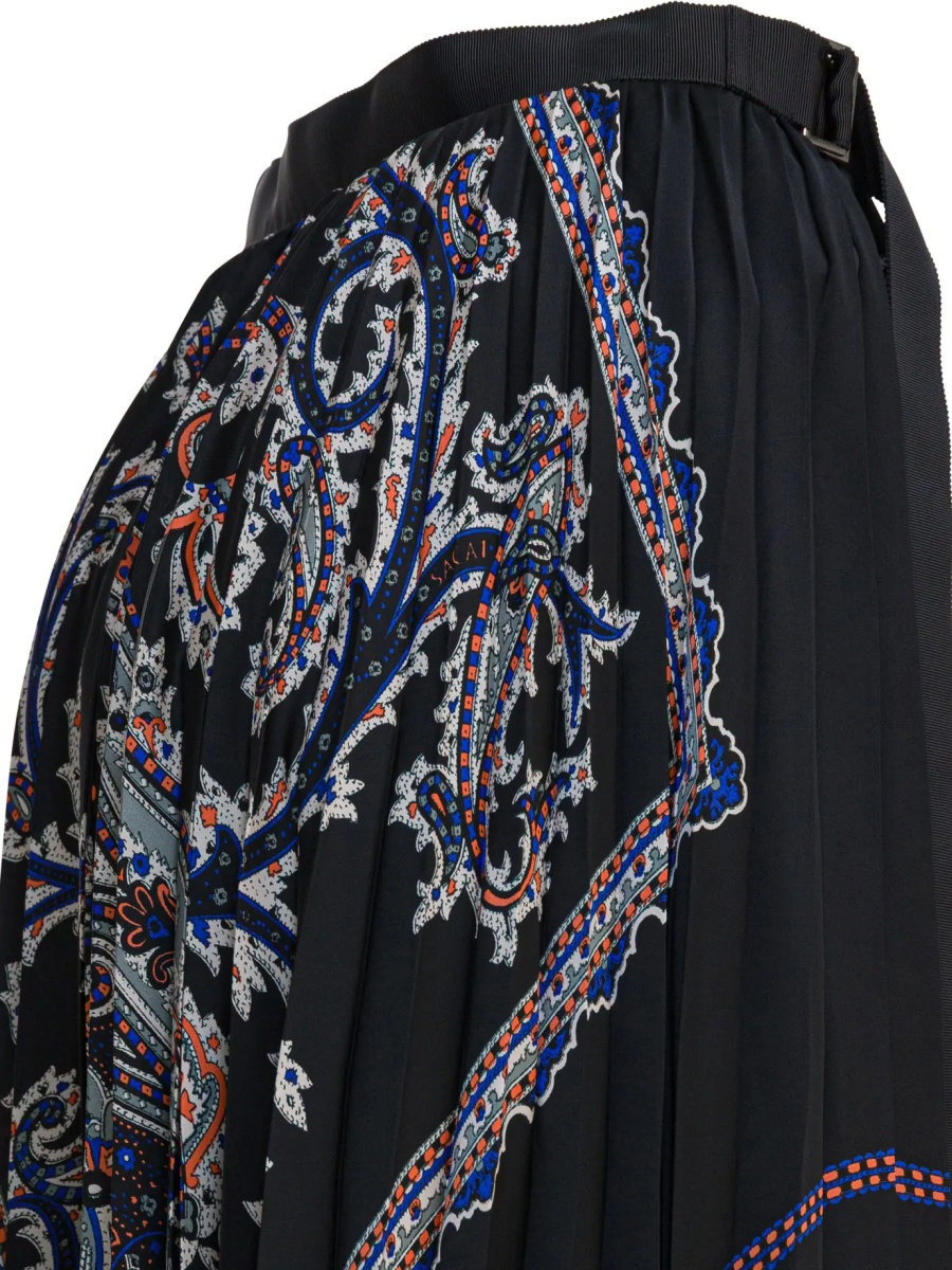 Fuste Pleated skirt with paisley print - Img 4