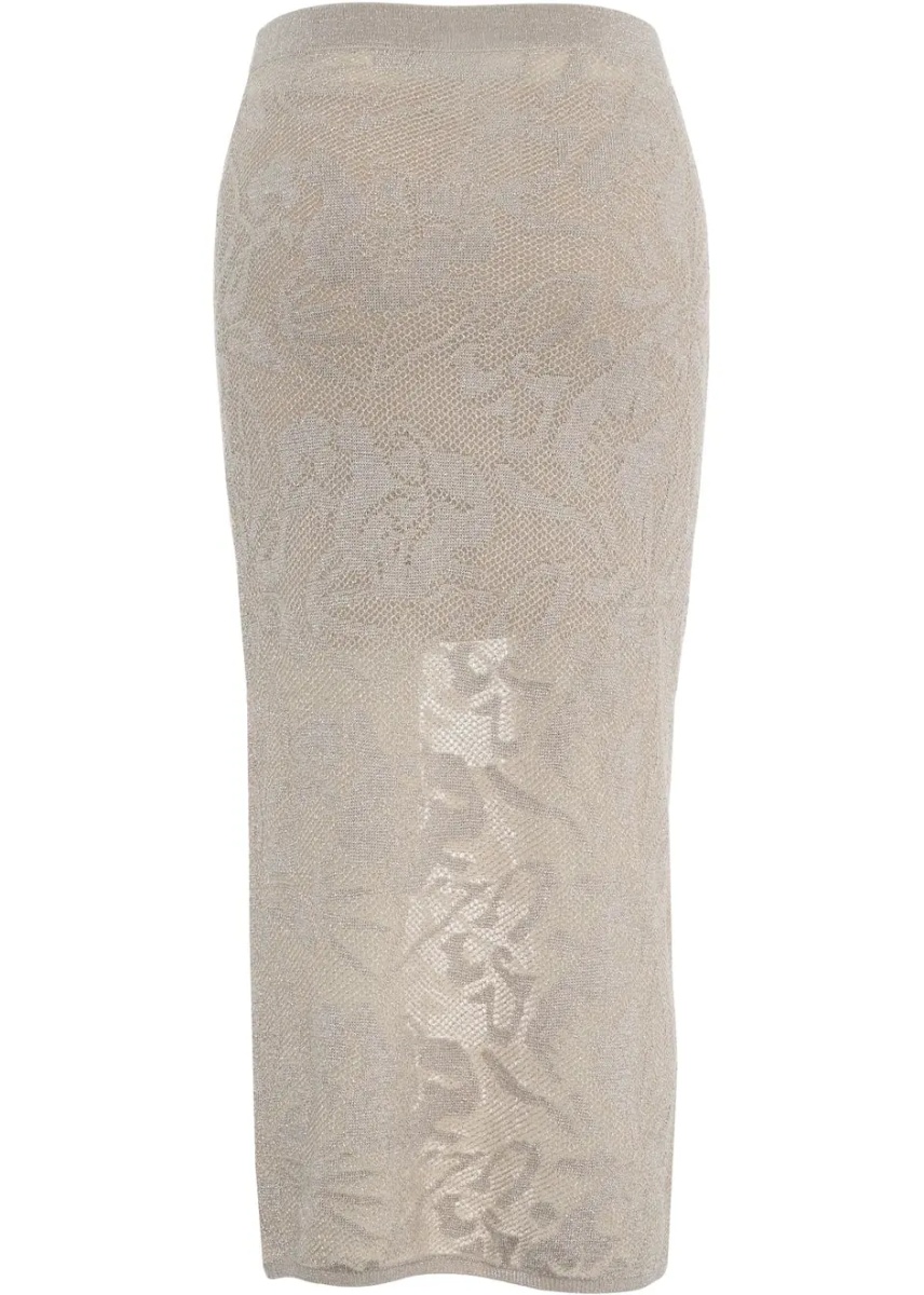 Fuste Semi-transparent midi skirt - Img 4