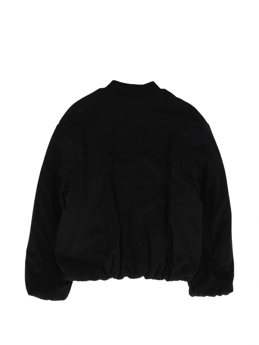 Geaca bomber MSGM neagra din poliester si elastan - Img 2