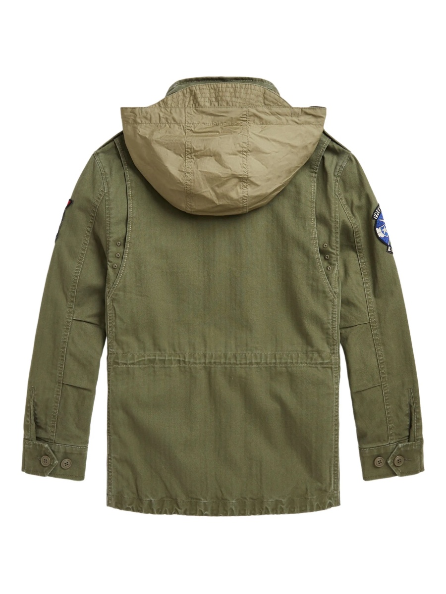 Geaca bomber Ralph Lauren verde din bumbac - Img 2