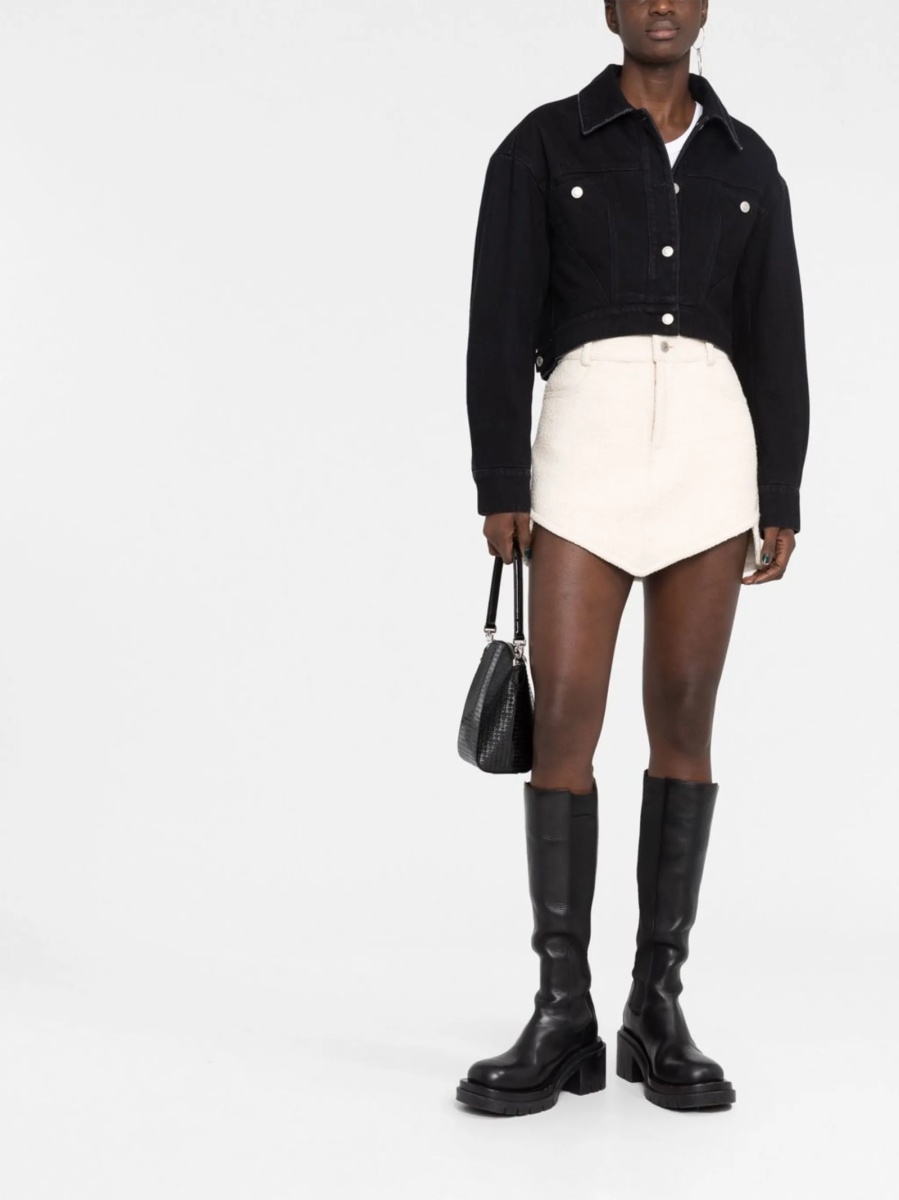 Geaca de blugi Alexander McQueen neagra din bumbac - Img 2