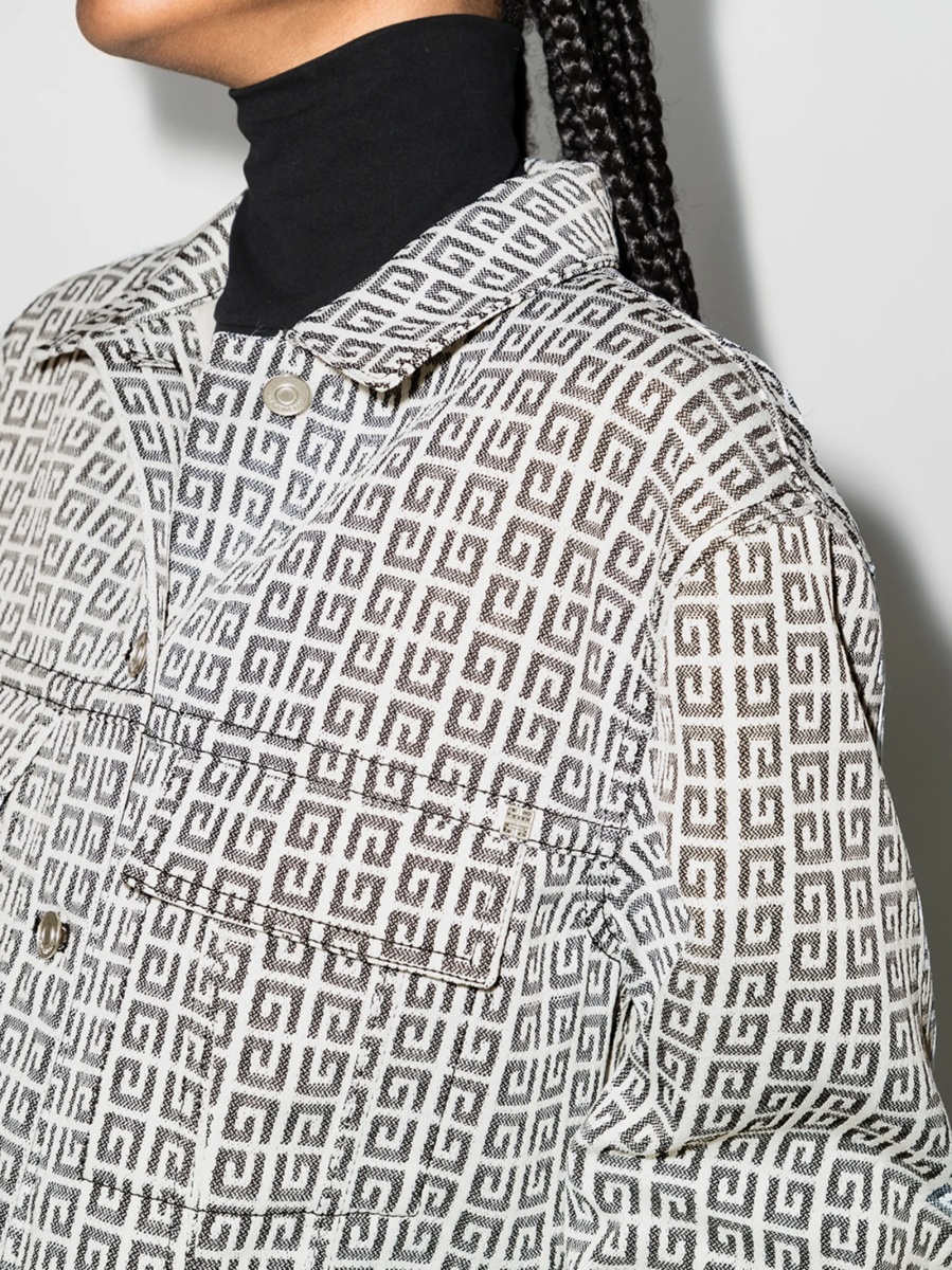 Geaca de blugi Givenchy alba din polyester - Img 4