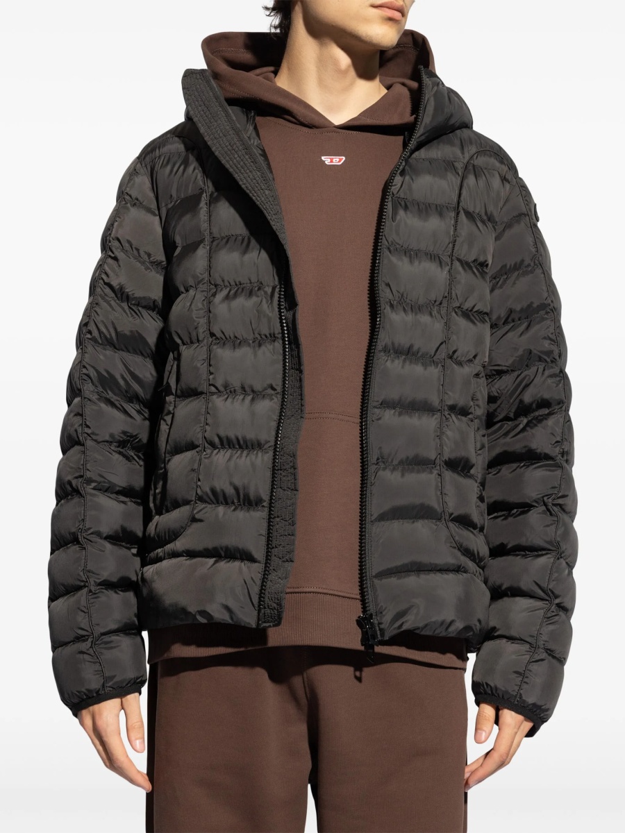 Geaca de iarna Diesel neagra din polyester - Img 3