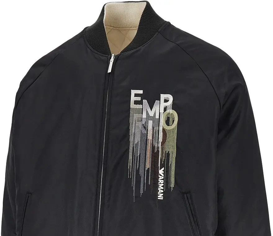 Geaca de iarna Emporio Armani neagra din nylon - Img 2