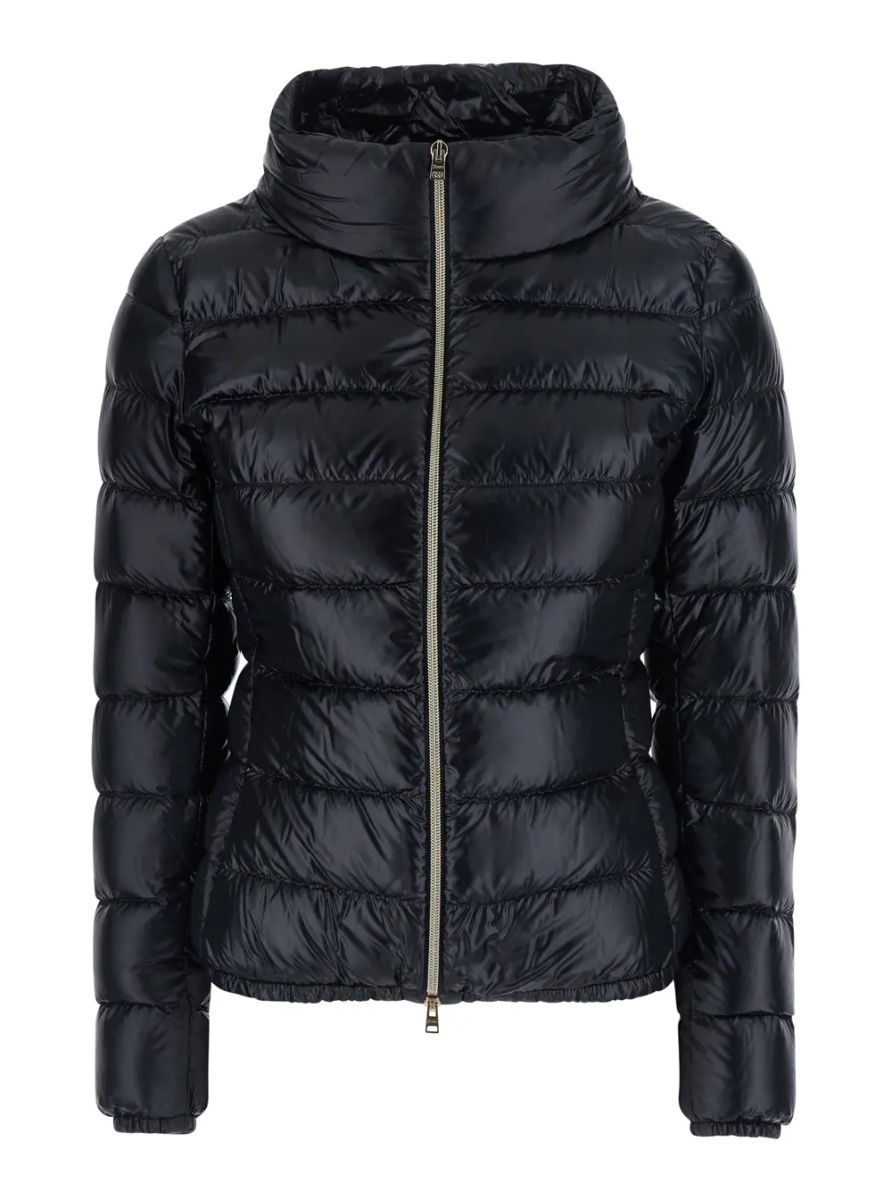 Geaca de Iarna 'Giada' Black Down jacket with Removable Hood in Tech Fabric for Women - Img 4