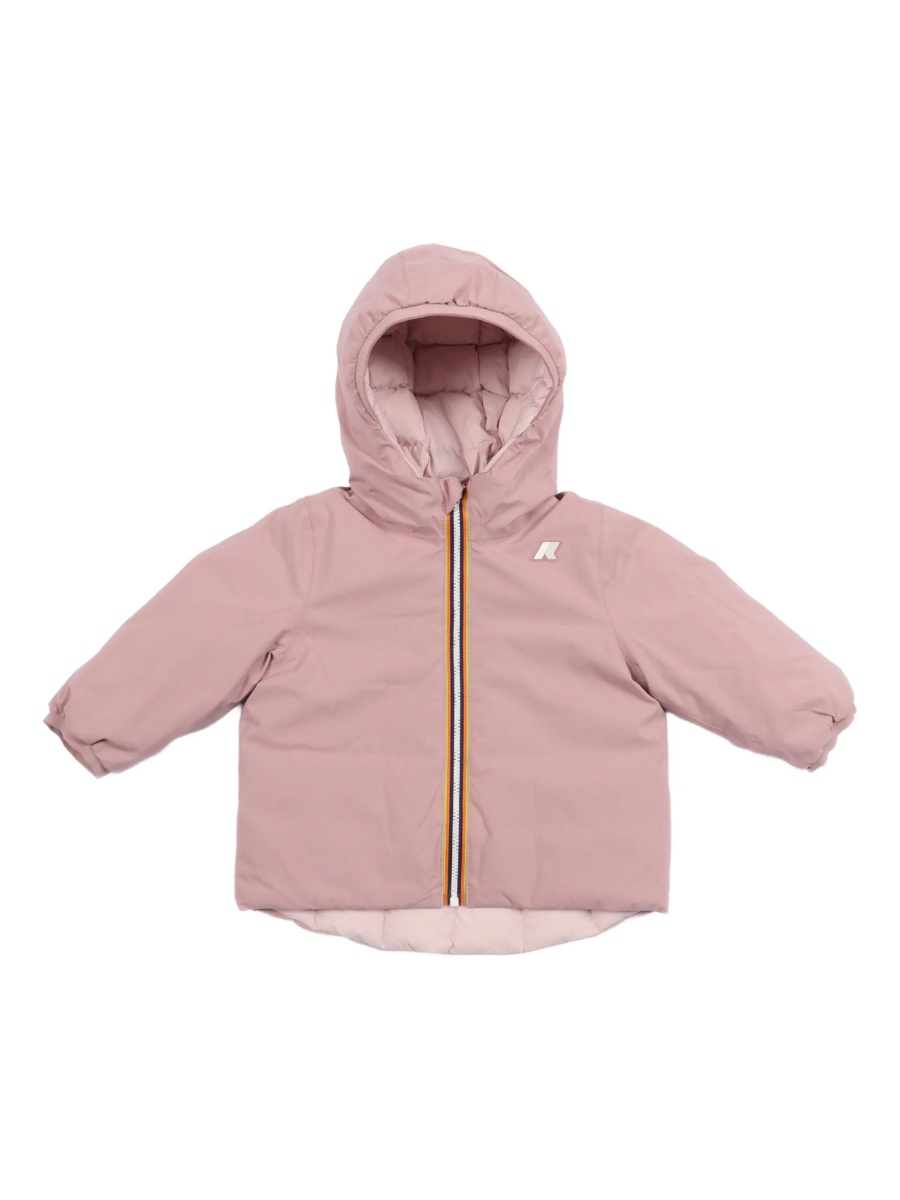 Geaca de iarna K-WAY KIDS roz din poliester reciclat si nylon - Img 3