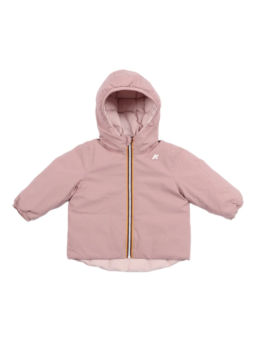 Geaca de iarna K-WAY KIDS roz din poliester reciclat si nylon - Img 3