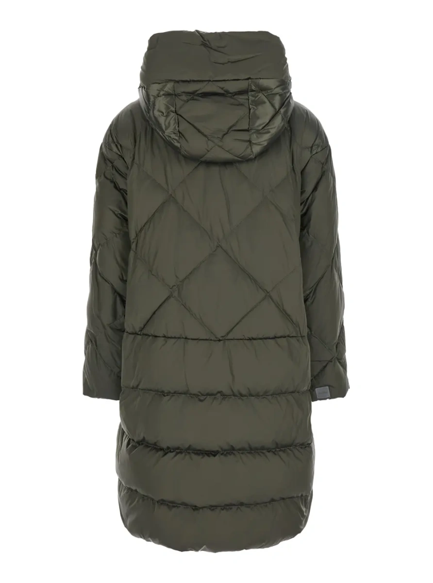 Geaca de Iarna MAX MARA Long down jacket with shimmering drop-resistant nylon canvas and downproof Tech Fabric in green, unisex - Img 2