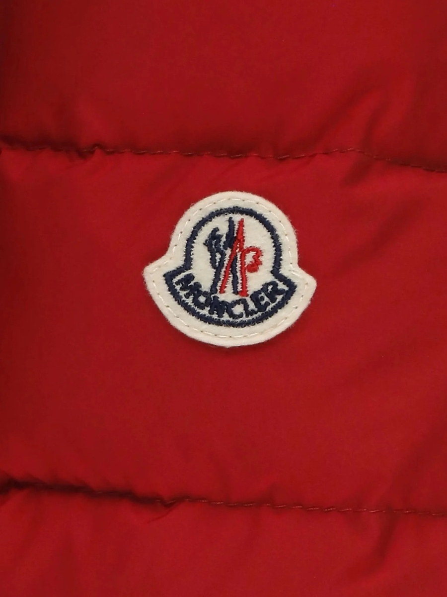 Geaca de iarna Moncler rosie din polyester - Img 3