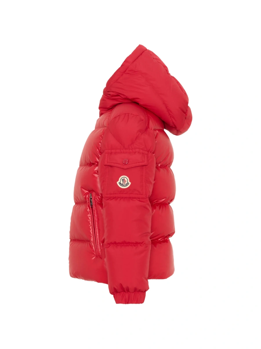 Geaca de iarna Moncler rosie din polyester - Img 3