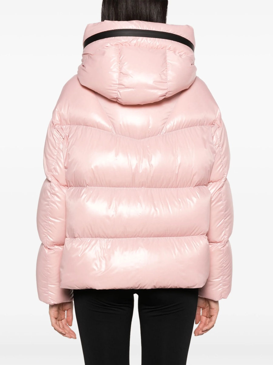 Geaca de iarna Moncler roz din poliamida - Img 4
