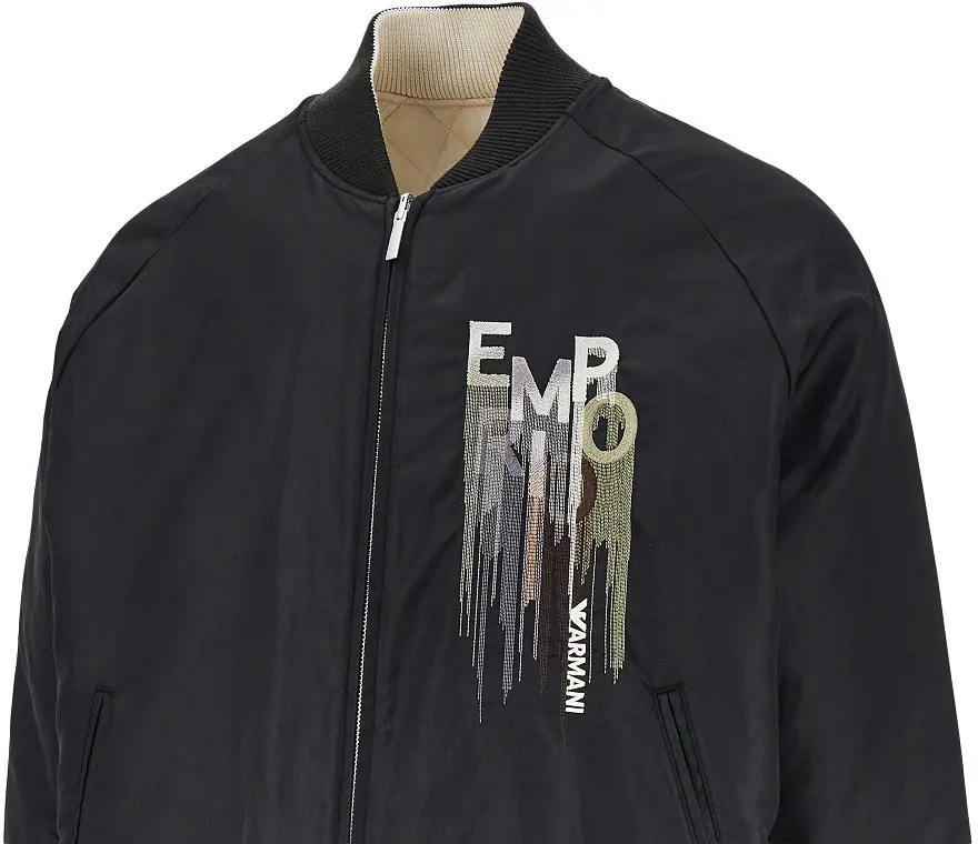 Geaca de Iarna Nylon bomber jacket with logo embroidery - Img 2