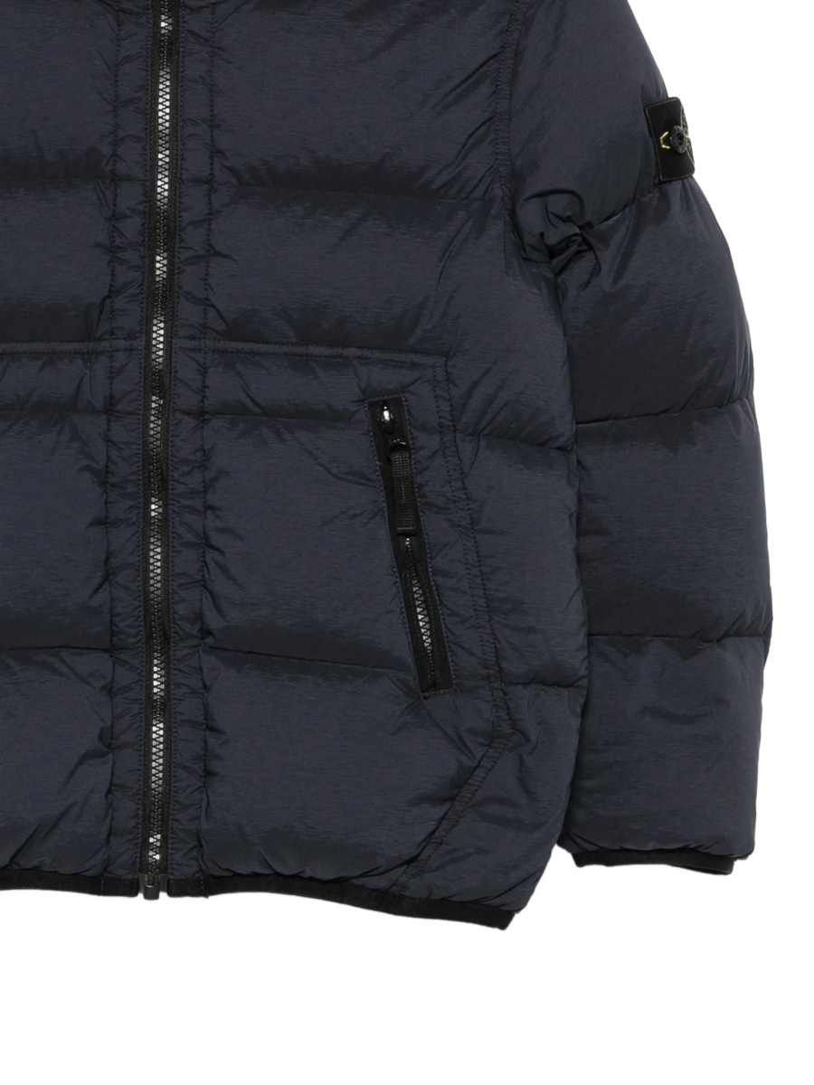 Geaca de iarna Stone Island albastra din spandex/elastan si poliamida - Img 3