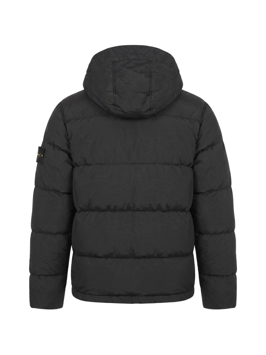 Geaca de iarna Stone Island neagra din econyl - Img 2