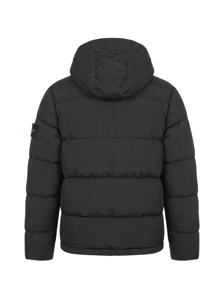 Geaca de iarna Stone Island neagra din econyl - Img 2