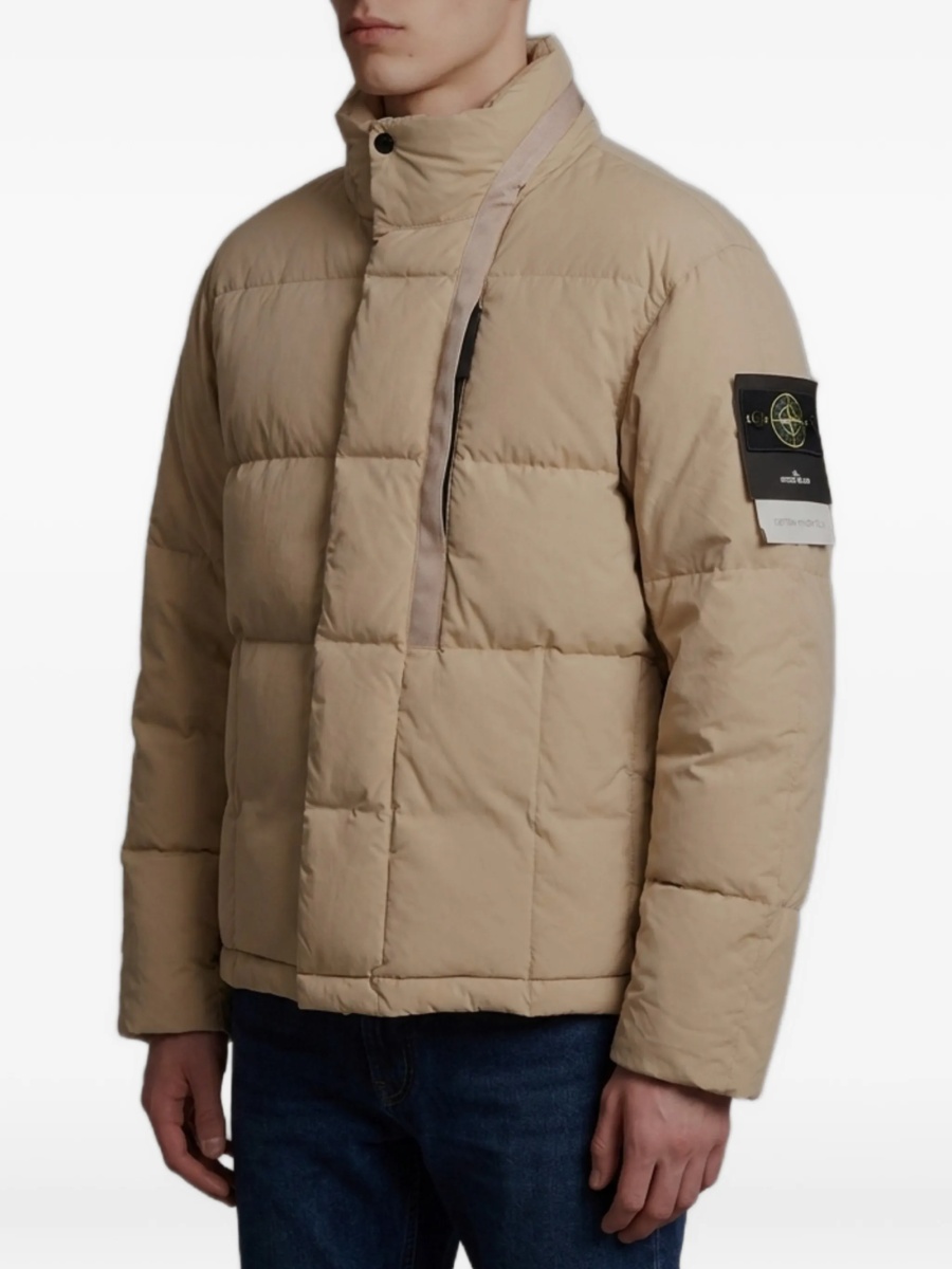 Geaca de iarna Stone Island neutra din poliamida si bumbac - Img 2