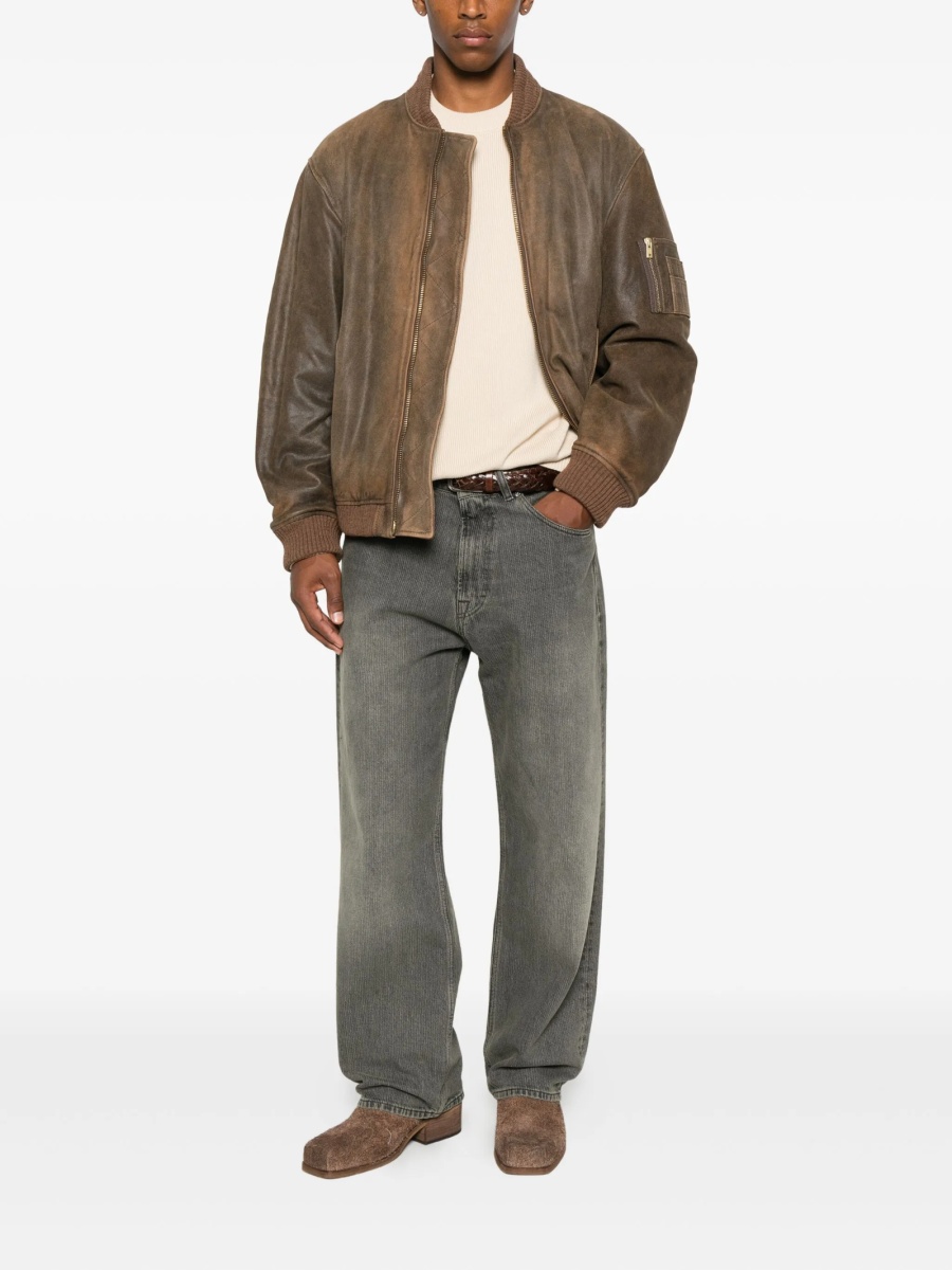 Geaca de piele Golden Goose maro - Img 2