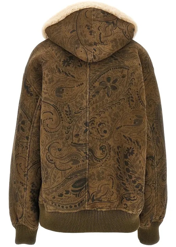 Geaca de Piele Leather jacket with Paisley motif - Img 3