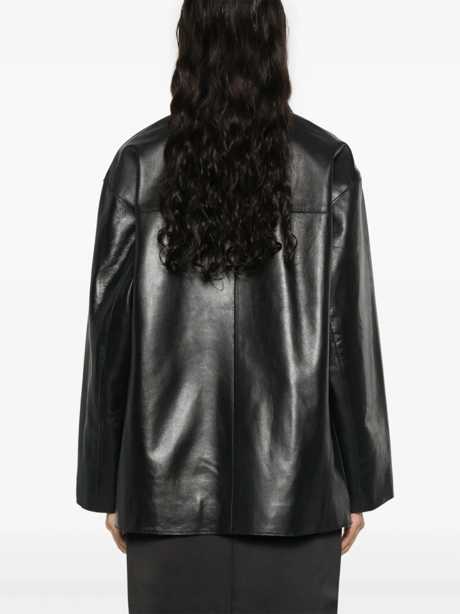 Geaca de piele STAND STUDIO neagra - Img 4
