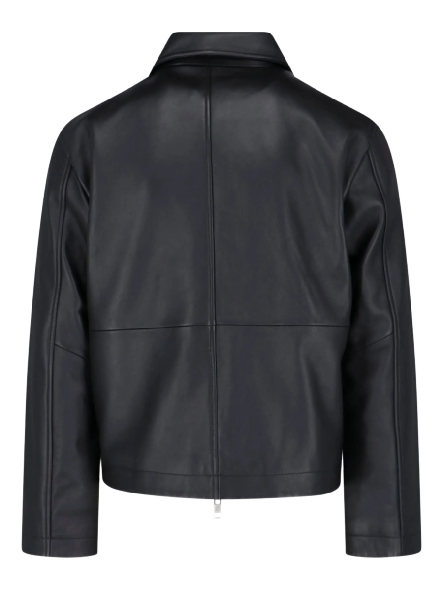 Geaca de piele SUNFLOWER neagra - Img 2
