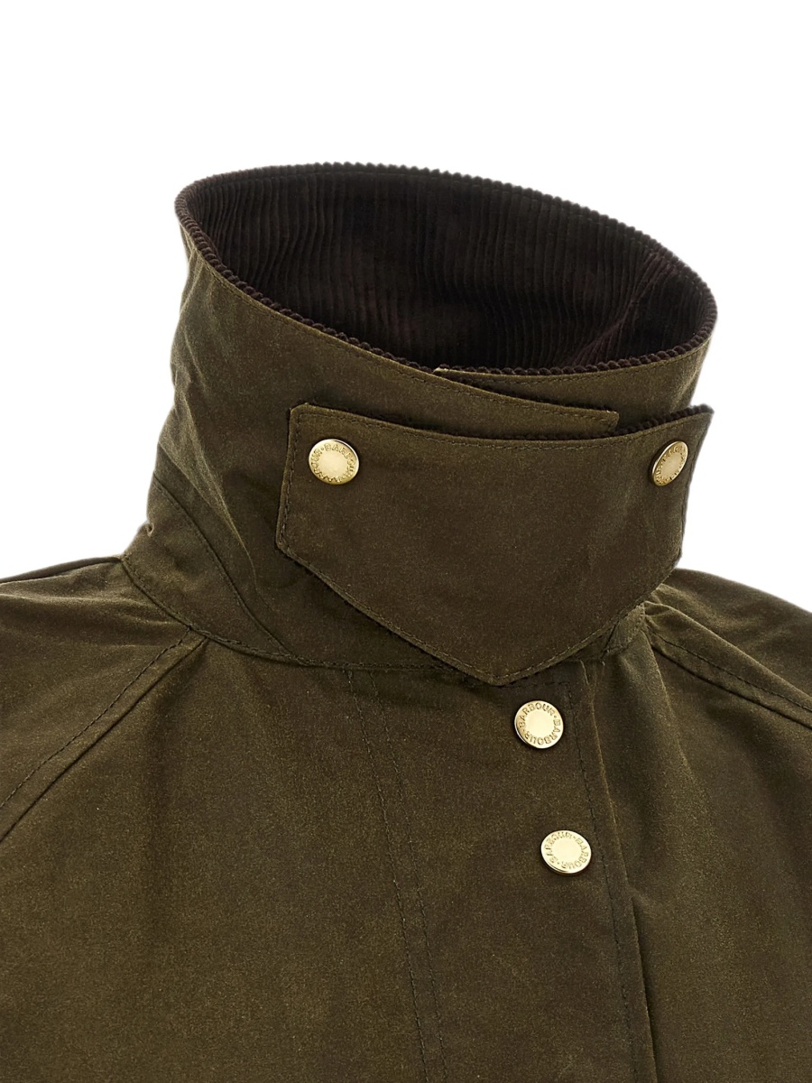 Geaca Oversize Barbour verde din bumbac - Img 5