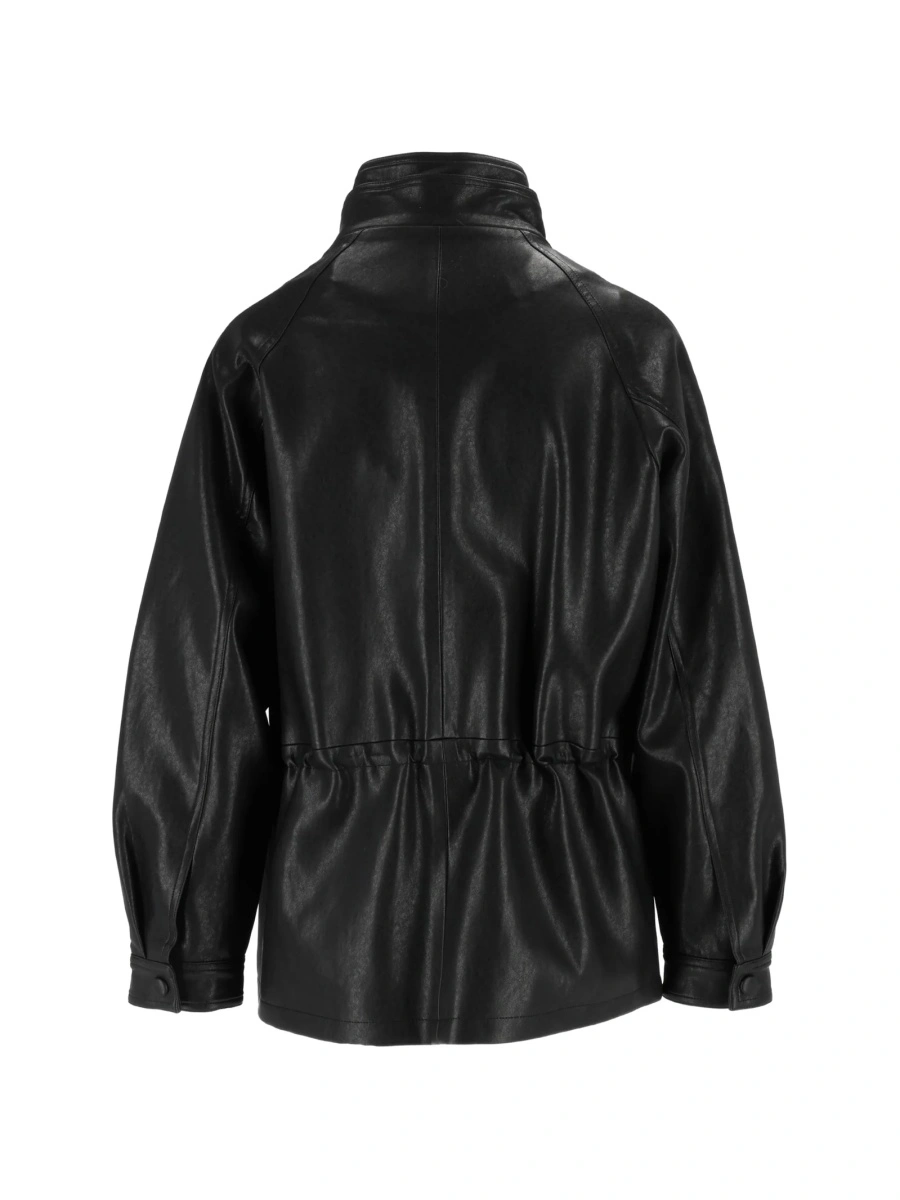 Geaca Oversize Eleh neagra din polyester si poliuretan - Img 2