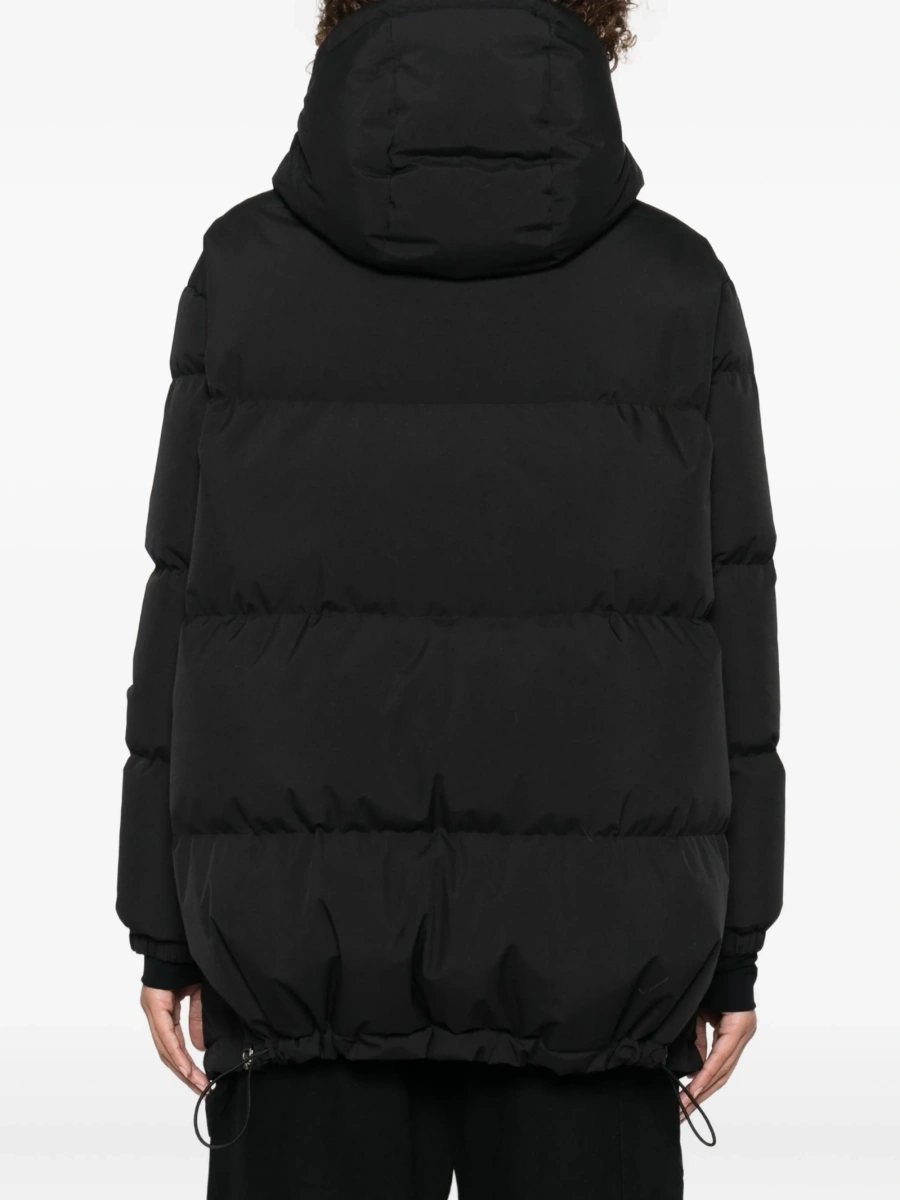 Geaca Oversize Herno neagra din polyester si poliuretan - Img 4