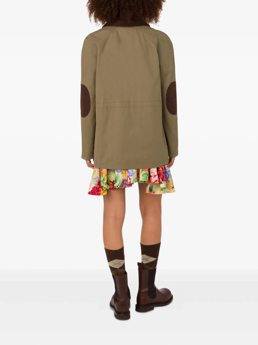 Geaca Oversize Moschino verde din bumbac - Img 3