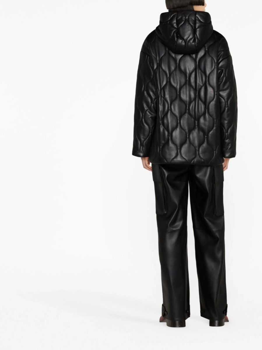 Geaca Oversize STAND STUDIO neagra din poliuretan si vascoza - Img 4