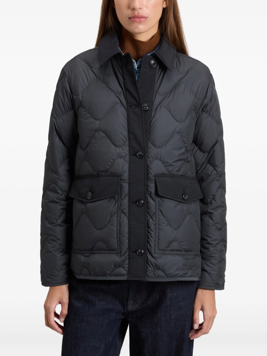 Geaca Oversize Woolrich neagra din polyester - Img 3