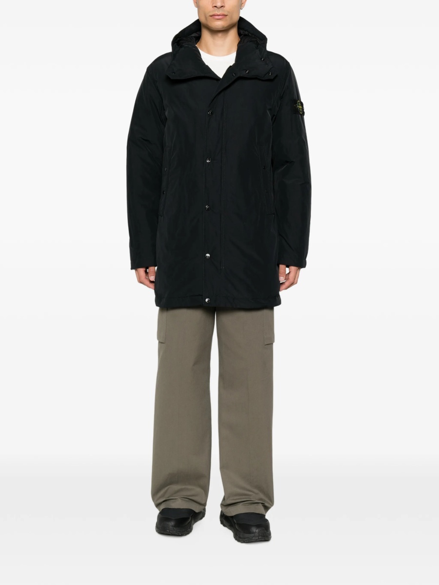 Geaca Parka Stone Island neagra din poliamida si polyester - Img 2