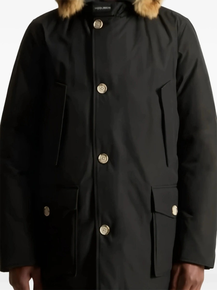 Geaca Parka Woolrich neagra din poliamida si bumbac - Img 2