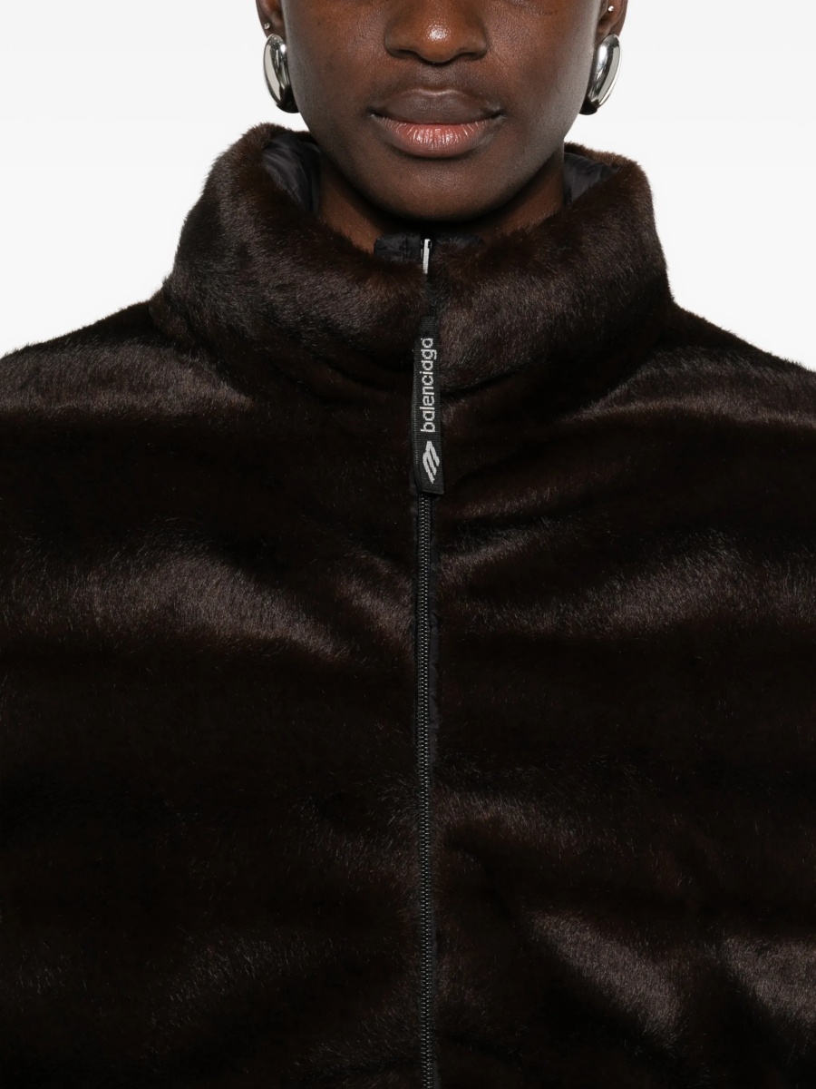 Geaca ski Balenciaga maro din poliamida si polyester - Img 5